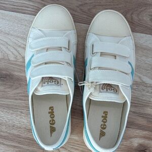 Gola women’s  Cream and Blue Velcro Sneakers